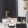 10 Piece Black Bamboo Plastic Bathroom Accessories Set