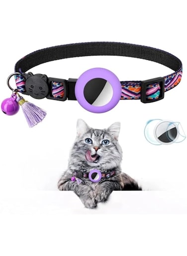 WEETVRI Apple Airtag Reflective Collar with Waterproof Airtag Holder for Cat Dog