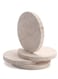 Set of 4 Natural Travertine Stone Round Coasters for Drinks, Coffee, 10x10cm