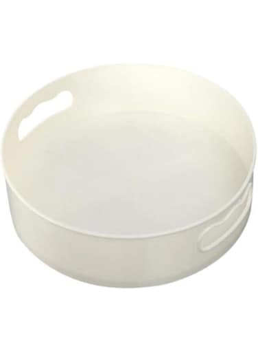 Storage Box, Multi Function Rotating 360 Degree Storage Tray, with Anti-slip Bottom Spice Bottle Storage Suitable for Condiments, Cosmetics, Fruits, Etc (White)