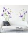 AnFigure Purple Lily Flower Wall Stickers - Beautiful Lovely Floral Wall Decals - Bedroom Living Room TV Sofa Background Home Wall Decor