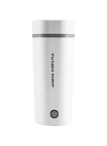 Eacam Electric Travel Kettle ，Small Portable Kettle for Boiling Water 350ML Travel Beaker Tea Kettle Hot Water Boiler Stainless Steel Automatic Shut Off for Making Tea Coffee Milk
