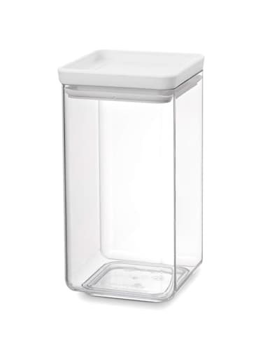 Brabantia 122484 Tasty+ Square Canister, Light Grey, 1.6 L