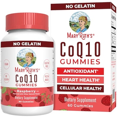 ماري روث أورجانيكس نباتية، حلوى CoQ10، نباتية، غير معدلة وراثيًا، مناسبة لنظام باليو الغذائي، مضادة للأكسدة، خالية من الغلوتين، مكمل غذائي لتحسين عملية التمثيل الغذائي للرجال والنساء والأطفال، 60 قطعة