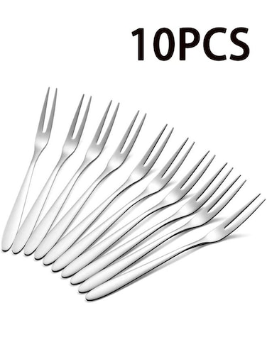 Appetizer Dessert Forks, Stainless Steel Mini Salad Fruit Tasting Forks, 5.1inch Cocktail Forks Set for Birthday Party Wedding Restaurant