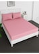Deep Fitted Bed Sheet +2Pcs Pillow Covers, King/Queen/Double/Single Sizes, Color Pink, Depth 30cm