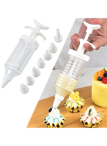 Cream Injector Pump 9 Piece Set Cake Decorating Kit Cream Gun