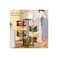 Rolling Storage Cart, Mobile Mesh Organiser with Wheels, White Metal Basket Tower for Kitchen
