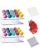2PCS Cake Pop Display Stand with 300 PCS Cake Pop Sticks and Wrappers Kit, 15 Hole Clear Acrylic Lollipop Holder for Weddings Birthday Parties Anniversaries Halloween Candy Red