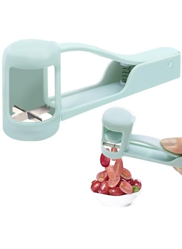 Grape Cutter for Toddlers, Grape Slicer for Baby, Portable Cutter Quarter Slicer tool For Grape Cherry Tomato Strawberry Vegetable Fruit Salad Cake Decoration, Stainless Steel kitchen Gadgets