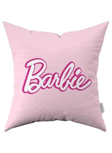 Clevercraft Homes PLWCH046 Barbie Print Outdoor Waterproof Pillow Cover, 45 cm x 45 cm Size, Light Pink