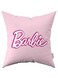 Clevercraft Homes PLWCH046 Barbie Print Outdoor Waterproof Pillow Cover, 45 cm x 45 cm Size, Light Pink