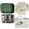 Stainless Steel Lunch Box with Removable Inner Tray, Silicone Seal, Sauce Cup &amp; Spoon, Reusable for School, Work &amp; Travel &acirc;&euro;&ldquo; SOBHYS   (Green)