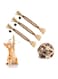 ZFanyun 3 Packs of Silver Rattan and 1 Pack of Natural Rattan Balls Cat Toys, Catnip Cat Chew Toys, Teeth Cleaning, Cat Food, Edible Cat Toys