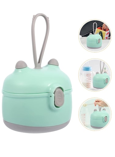 Convenient Baby Formula Storage and Snack Dispenser Portable Green Milk Powder Containers for Outdoors and Home Use