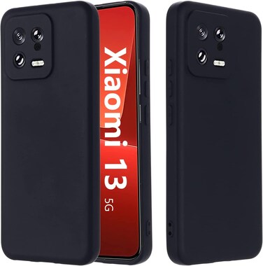 Xiaomi Mi 13 Case Cover Soft Black Slim fit TPU Case Light weight Back Cover Matte Finish Shockproof Protective Cover Case Designed For Xiaomi 13 5G Black