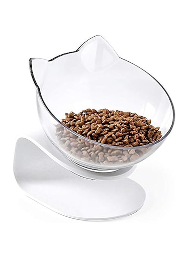 Cat Dog Transperant Food Water Bowl Pet Feeder Bowl for Cats and Small Dogs
