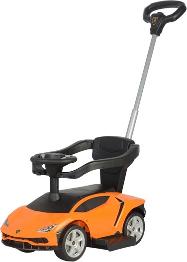 Lovely Baby Push Car for Kids LB 3726, Toddler Lamborghini-Style Ride-On with Adjustable &amp; Removable Handle, Music &amp; Horn, Kids Car for Age 1-3 Yrs