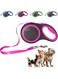 Quick Release Lead Automatic Retractable Pet Dog Leash - Lock Polyester Tape Dog Chain - 360&deg; Tangle-Free, Anti-Slip Dog Rope, Pet Accessories- Medium (Pink)