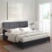 Deluxe Upholstered King Size Bed (180 X 200 CM) Black Color