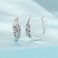 S925 Sterling Silver Oxidized Ear Buckle Wing Shape Earrings(SCE1795)