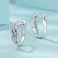 S925 Sterling Silver Oxidized Ear Buckle Wing Shape Earrings(SCE1795)