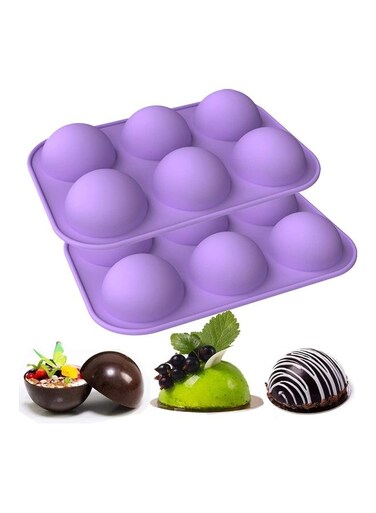 Baking Mold for Making Hot Chocolate Bomb, Dome Mousse, Cake, Jelly, Pudding Lavender one sizecm