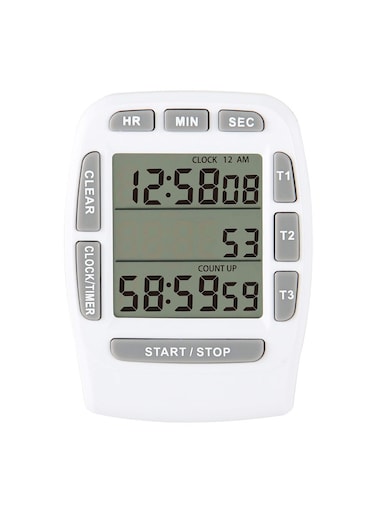 Kitchen Timer with Magnetic Design Loud Buzzer Three Adjustable Timers Big Display for Cooking Meetings and Study