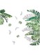 BPA Tropical Leaf Green Leaves Wall Decals Monstera Palm Tree Leaf Plants Wall Stickers Bedroom Living Room TV Wall Door Decor Murals (Tropical Leaf Green Leaves)