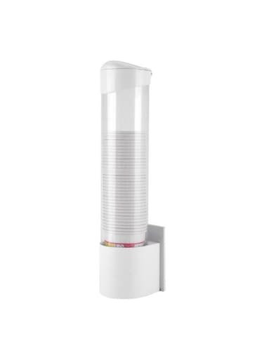 Dust Paper Cup Dispenser Plastic Cup Holder White/Clear 7.5cm