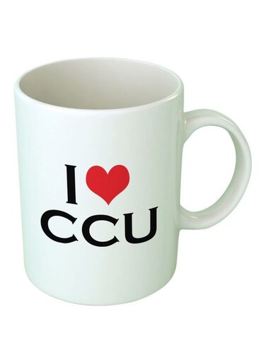 Print I Love CCU Printed Ceramic Mug White/Black/Red