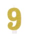 Unique Party 19969 Glitter Number 9 Birthday Candle