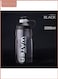 Water Bottle,2000 ml Large Capacity Leakproof Water Bottle Eco-friendly Portable Sports Bottles Drink Bottles with Time Marker for School Outdoor Camping Gym Sports Fitness Black 10x10x30cm