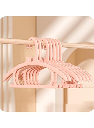 30Pcs Baby Clothes Hangers,Toddlers Kids Clothes Hangers Kids Toddlers Coat Hangers with Ultra Thin &amp; Durable Plastic Non-Slip Design (Pink)