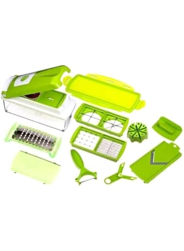 Dubai Gallery 11-In-1 Vegetable And Fruit Slicer Green/White AMZ-N29902927A