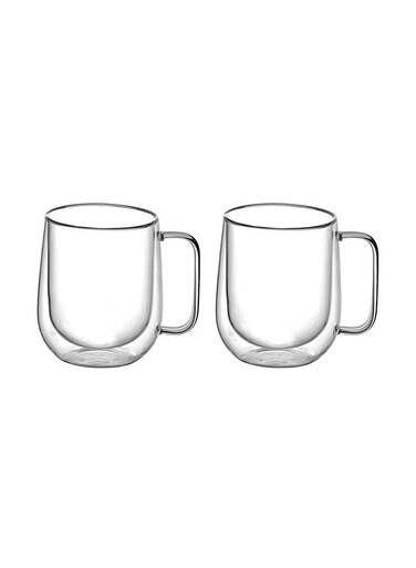 Double Wall Glass Tumbler Set Clear