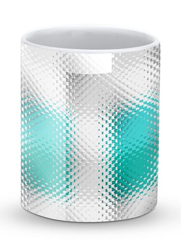 Premium Cubic Stairs Designer Mug White/Grey/Green