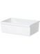 Like-It Like It Wide Shallow Storage Container, 380 mm Width x 273 mm Depth x 130 mm Height, White