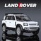 Land Rover Official Licensed 1:18 Scale Defender 110 Diecast Model Car &ndash; Zinc Alloy Metal SUV Collectible Toy with Opening Doors, Pull-Back Action, Realistic Sound &amp; Lights &ndash; (White)