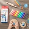MOTARRO Plasticine Modeling Clay Set (ME145-3) &ndash; 12 Vibrant Fluorescent Colors &ndash; Non-Toxic, Ultra-Soft Air-Dry Clay for Kids, Arts &amp; Crafts, and School Projects &ndash; Mess-Free &amp; Pliable