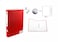 MOTARRO A4 Lever Arch Binder File (MQ037-3) - 2-Ring Heavy Duty Storage Folder, 34cm x 25cm, Durable Textured Finish, Spine Label &amp; Finger Pull Hole - Red