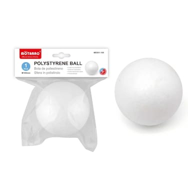 MOTARRO 100mm White Polystyrene Foam Balls (ME001-100) &ndash; Craft, DIY, Modeling &amp; Christmas Ornament Supplies