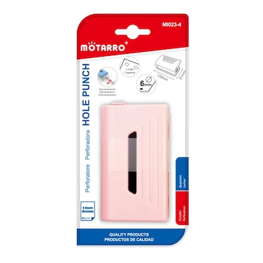MOTARRO Handheld 2-Hole Punch MI023-4 &ndash; 8-Sheet Capacity, Compatible with 80 g/m&sup2; Paper, Ideal for Home, School &amp; Office