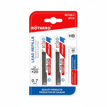 MOTARRO 0.7mm HB Mechanical Pencil Lead Refills &ndash; 2 Tubes x 20 Leads (40 Total) MC030-2 &ndash; Smooth Writing, Drawing &amp; Sketching