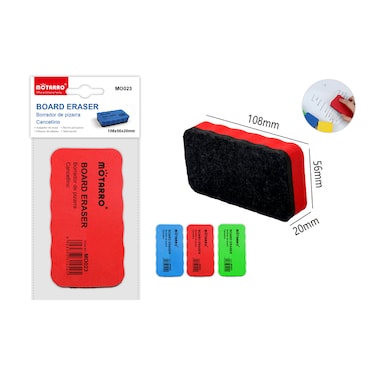 MOTARRO Board Eraser MO023 &ndash; High-Quality Dry Erase Whiteboard Eraser for Classroom, Office &amp; Home &ndash; Soft, Durable, Easy to Clean
