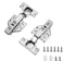 AL ARQAM 2pcs 110&deg; Frameless Cabinet Hinges, Full Overlay, Concealed, Nickel Plated