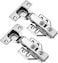 AL ARQAM 2pcs 110&deg; Frameless Cabinet Hinges, Full Overlay, Concealed, Nickel Plated