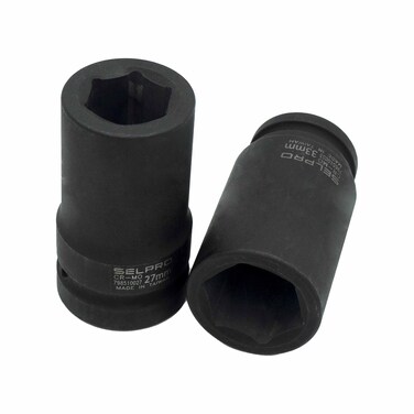 SELPRO 1/2" Drive Deep Socket, 6-Point, 15mm &ndash; High Torque Chrome Vanadium Tool