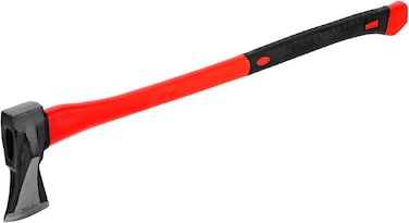 MTX Chopper Axe with Wedge-Shaped Blade and Rubber-Coated Fiberglass Handle (880mm, 2000g, 218169)