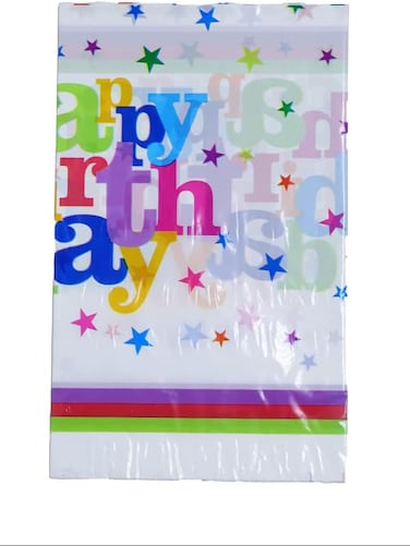 Italo Disposable Table Cloth for Birthday Party, White